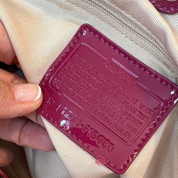 Coach Bag Purse Handbag Signature Stripe Kiss Lock Carryall Satchel Tote Bag - Picture 16 of 16